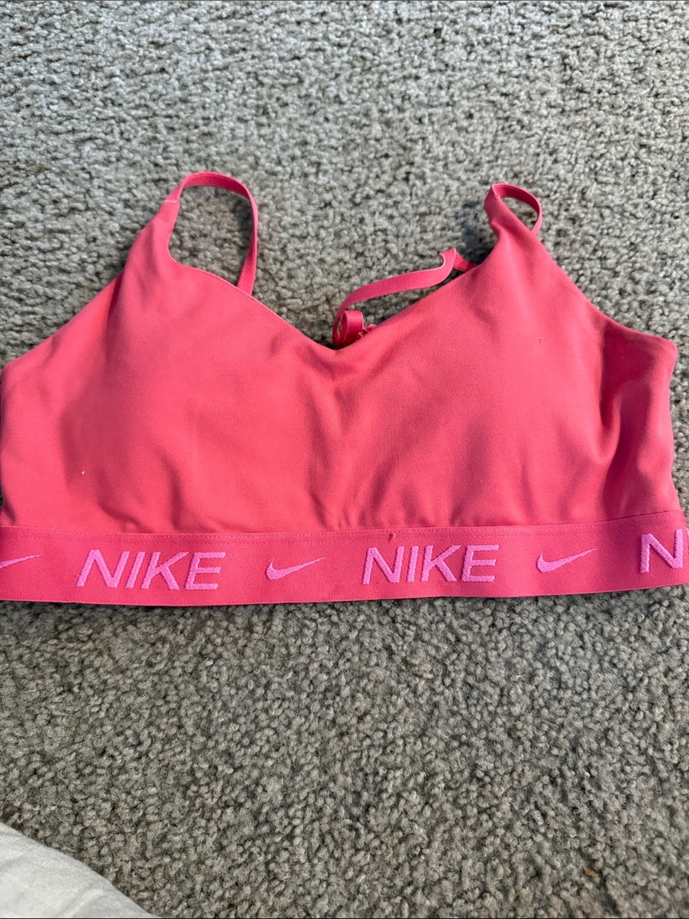 Nike Women's Hot Pink Supportive Swim Bikini Top